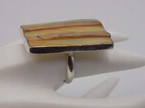 Stary, piękny,srebrny,pierścionek MASA PERŁOWA regulowany VINTAGE biżuteria