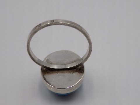 Stary, srebrny, pierścionek TURKUS roz. 16 srebro 925 VINTAGE biżuteria