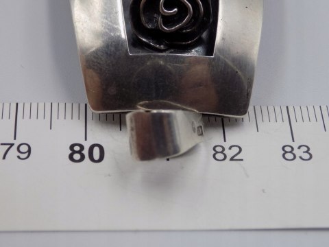 Stary, srebrny, wisiorek / zawieszka RÓŻA srebro 925 VINTAGE biżuteria