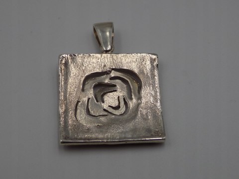 Stary, srebrny, wisiorek / zawieszka RÓŻA srebro 925 VINTAGE biżuteria