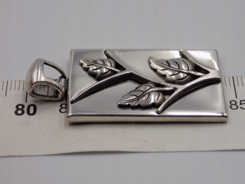 Stary, srebrny, wisiorek/zawieszka LISTKI - srebro 925 VINTAGE biżuteria