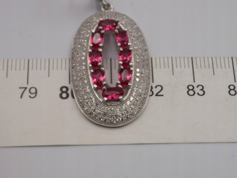 Bajeczne, srebrne, damskie kolczyki CYRKONIE róż - srebro 925 - biżuteria