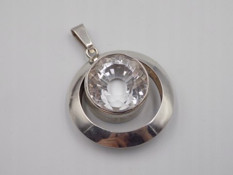 Bajeczny, duży, damski, srebrny wisiorek / zawieszka CYRKONIA - srebro 925