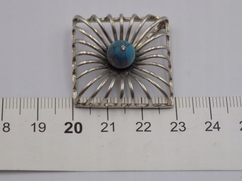 Damski, srebrny wisiorek / zawieszka niebieskie oczko, srebro 925 biżuteria