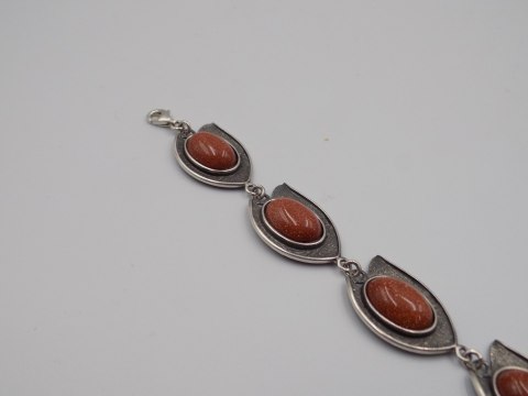 Piękna, damska, srebrna bransoletka PIASEK PUSTYNI srebro 925 oksyda