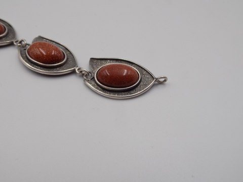 Piękna, damska, srebrna bransoletka PIASEK PUSTYNI srebro 925 oksyda