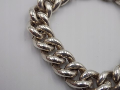 Piękna, damska, srebrna, duża, bransoletka - srebro 925 biżuteria - VINTAGE