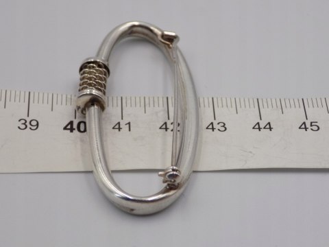 Piękna, stara, damska, duża, srebrna broszka - srebro 925 - VINTAGE