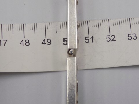 Piękna, stara, damska, srebrna bransoletka WZORKI, PROSTOKĄTY - srebro 925