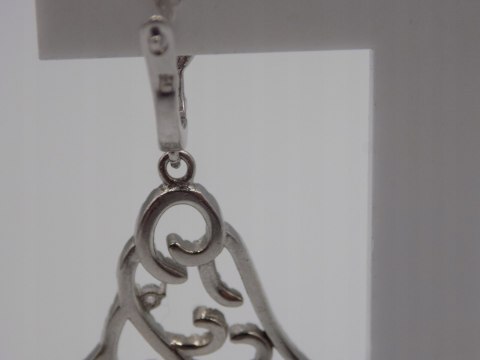 Piękne, damskie, srebrne kolczyki CYRKONIE srebro 925 zapięcie angielskie