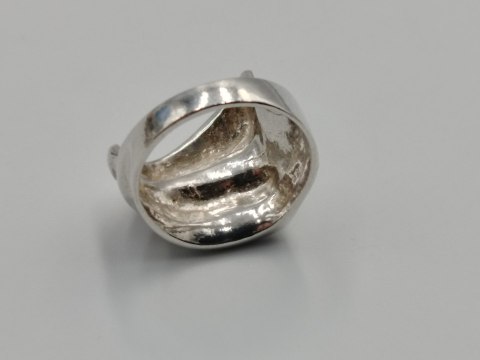 Piękny autorski stary damski srebrny pierścionek r.17 VINTAGE biżuteria