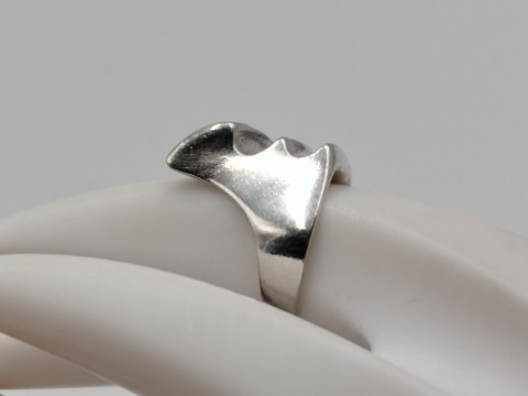 Piękny autorski stary damski srebrny pierścionek r.17 VINTAGE biżuteria