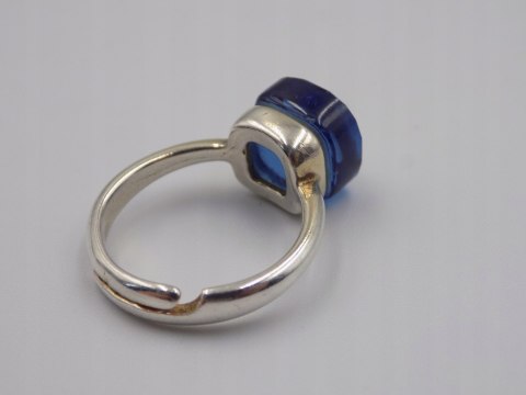 Piękny, damski, srebrny pierścionek CYRKONIA srebro - rozmiar regulowany