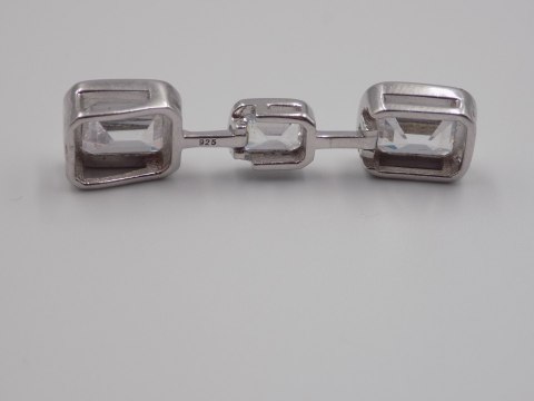 Piękny, damski, srebrny wisiorek / zawieszka CYRKONIE-srebro 925 biżuteria