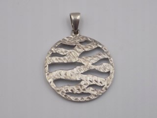 Piękny, damski, srebrny, wisiorek / zawieszka KOŁO - srebro 925 - biżuteria