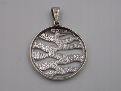 Piękny, damski, srebrny, wisiorek / zawieszka KOŁO - srebro 925 - biżuteria