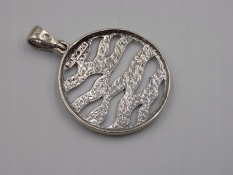 Piękny, damski, srebrny, wisiorek / zawieszka KOŁO - srebro 925 - biżuteria