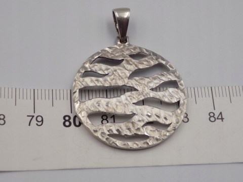 Piękny, damski, srebrny, wisiorek / zawieszka KOŁO - srebro 925 - biżuteria