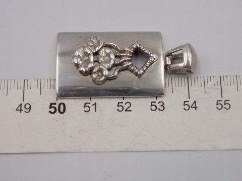 Piękny, damski, srebrny wisiorek / zawieszka KWIATY - srebro 925-biżuteria