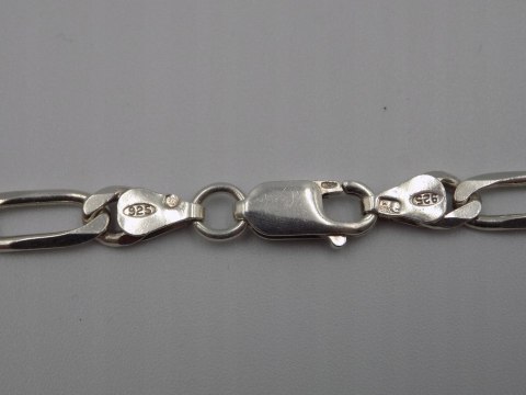 Piękny, srebrny, męski łańcuszek wzór FIGARO srebro 925 - 50 cm; 22,60 g.
