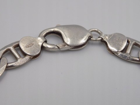 Srebrna , męska bransoletka - wzór GUCCI - srebro 925 - 22,2 cm, 19,47 g.