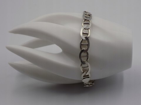 Srebrna , męska bransoletka - wzór GUCCI - srebro 925 - 22,2 cm, 19,47 g.