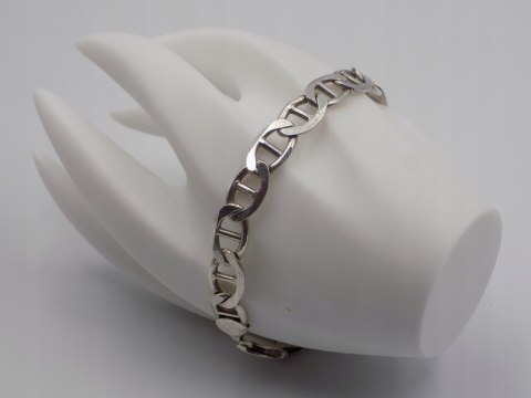 Srebrna , męska bransoletka - wzór GUCCI - srebro 925 - 22,2 cm, 19,47 g.