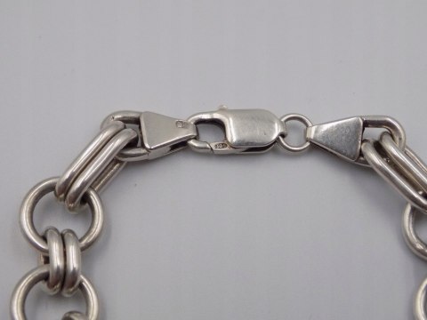 Stara, piękna, damska, srebrna bransoletka KÓŁECZKA - srebro 925 Vintage