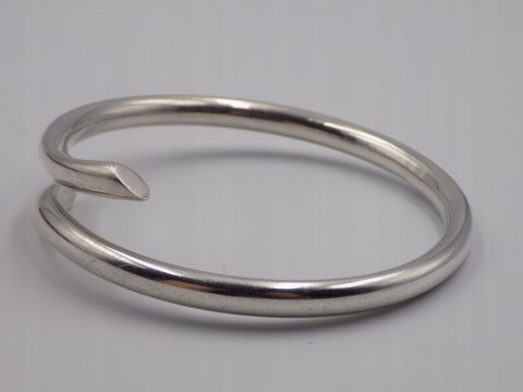 Stara, piękna, damska srebrna bransoletka KOŁO BANGLA srebro 925 biżuteria