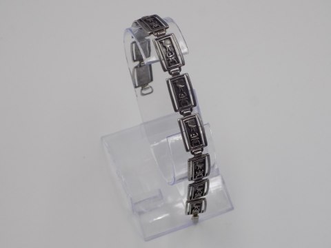 Stara, piękna, damska, srebrna bransoletka ZWIERZĄTKA - srebro 925 Vintage