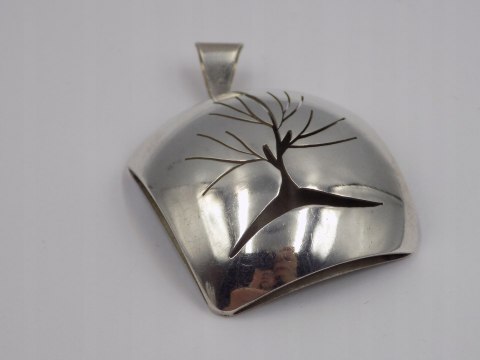 Stary, damski, srebrny wisiorek / zawieszka DRZEWO - srebro 925 - biżuteria