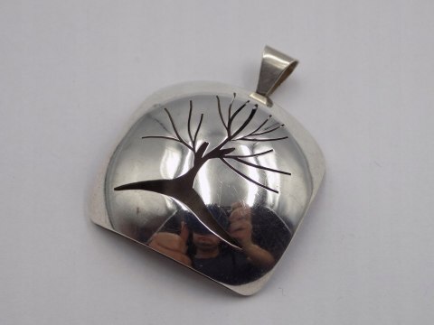 Stary, damski, srebrny wisiorek / zawieszka DRZEWO - srebro 925 - biżuteria