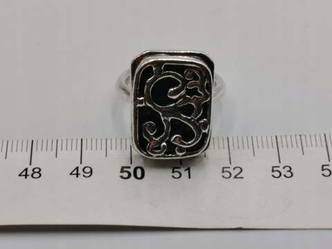 Stary srebrny damski pierścionek ażurowy r.17 srebro 925 biżuteria VINTAGE