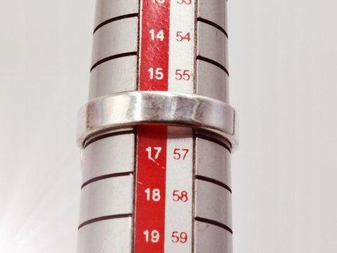 Piękny srebrny damski pierścionek KABOSZON MALACHIT r.16 VINTAGE biżuteria