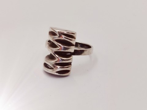 Piękny stary srebrny damski pierścionek "PIKOWANY" r.14 VINTAGE biżuteria