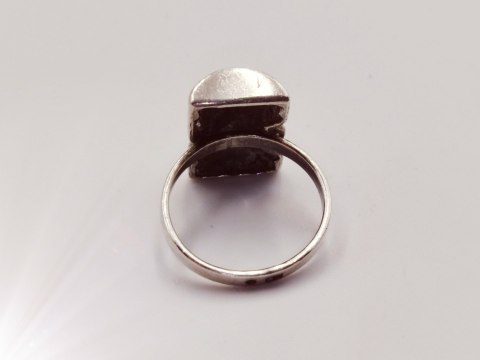 Piękny stary srebrny damski pierścionek "PIKOWANY" r.14 VINTAGE biżuteria