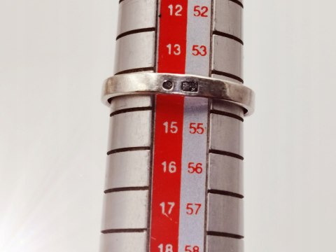 Piękny stary srebrny damski pierścionek "PIKOWANY" r.14 VINTAGE biżuteria