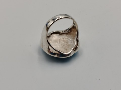 Piękny srebrny damski pierścionek KWIAT TURKUS r.12/13 VINTAGE biżuteria