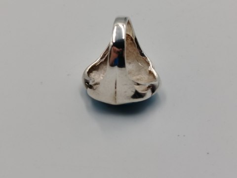 Piękny srebrny damski pierścionek KWIAT TURKUS r.12/13 VINTAGE biżuteria