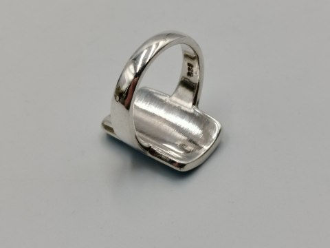 Piękny srebrny damski pierścionek TURKUS r.15/16 VINTAGE biżuteria RETRO