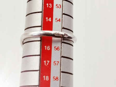 Piękny delikatny srebrny damski pierścionek BURSZTYN r.15 biżuteria srebro